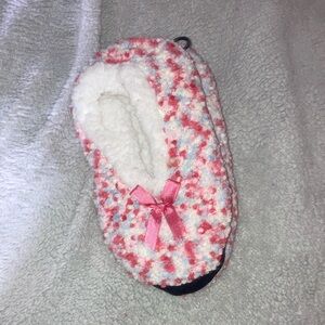 Cozy Pink and White Kids Slippers